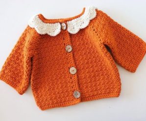 Crochet Beautiful Cardigan For Baby