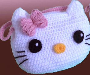 Crochet Lovely Hello Kitty Purse Bag