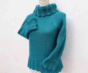 Crochet Turtleneck Blouse